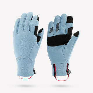 Kids' Tactile Stretch Gloves 6-14 Years HIKE500 - Blue