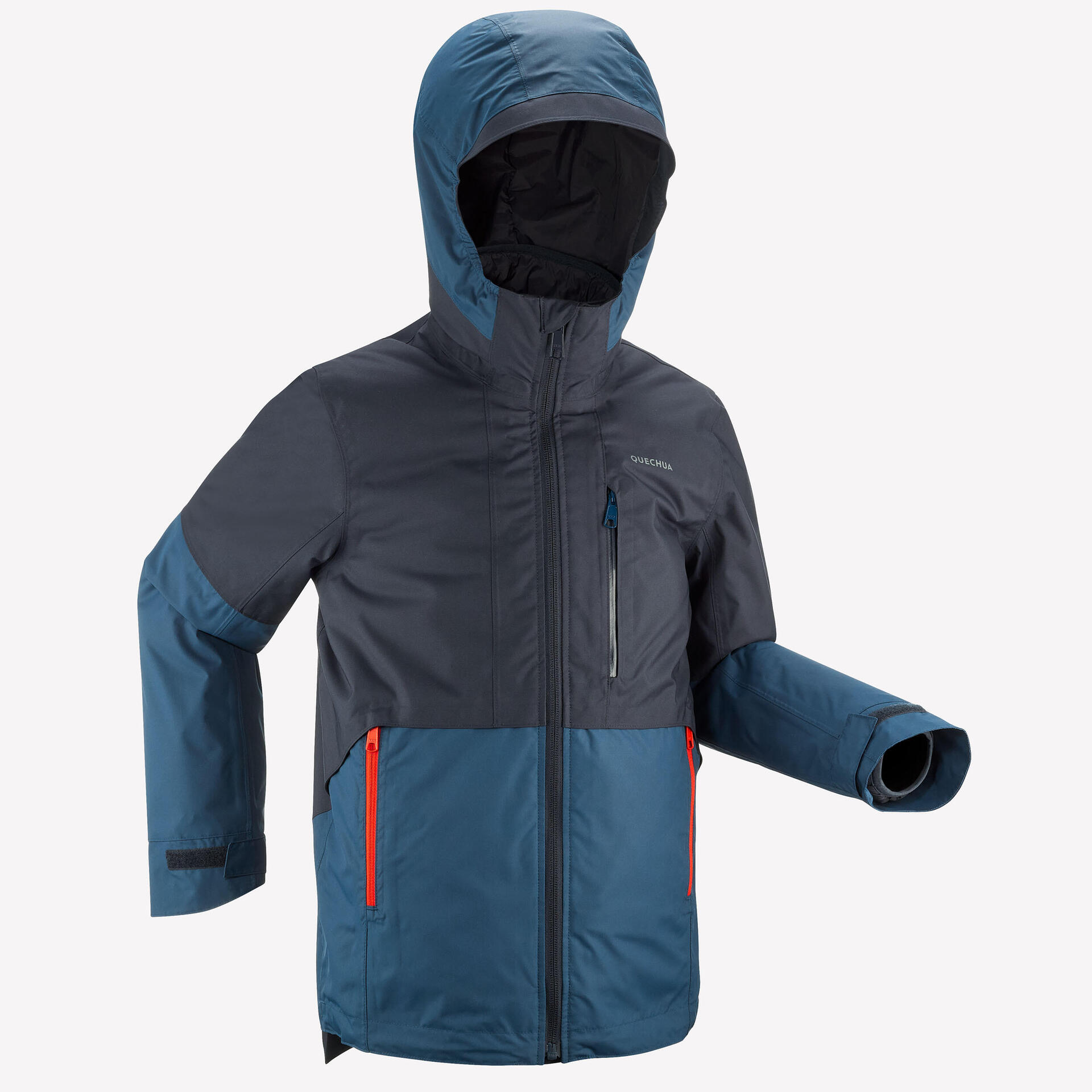 VESTE 3en1 CHAUDE ET IMPERMÉABLE DE RANDONNÉE -SH500 MTN -9°C - ENFANT 7-15 ANS