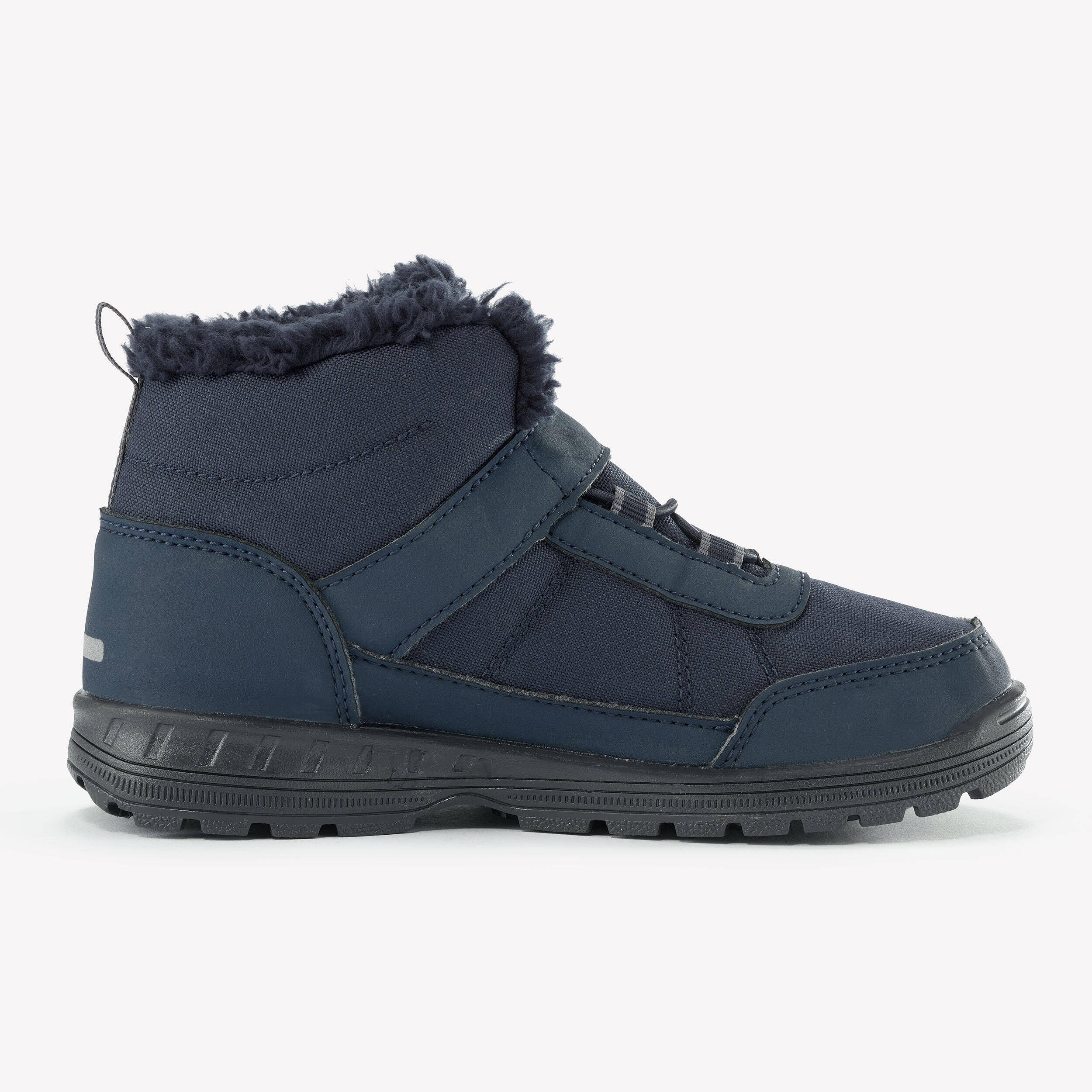 Kids warm and waterproof hiking boots, UK JR sizes 7-2, SH100 Rip-tab -  5