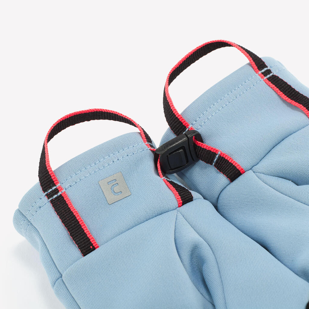 Kids' Tactile Stretch Gloves 6-14 Years HIKE500-Blue