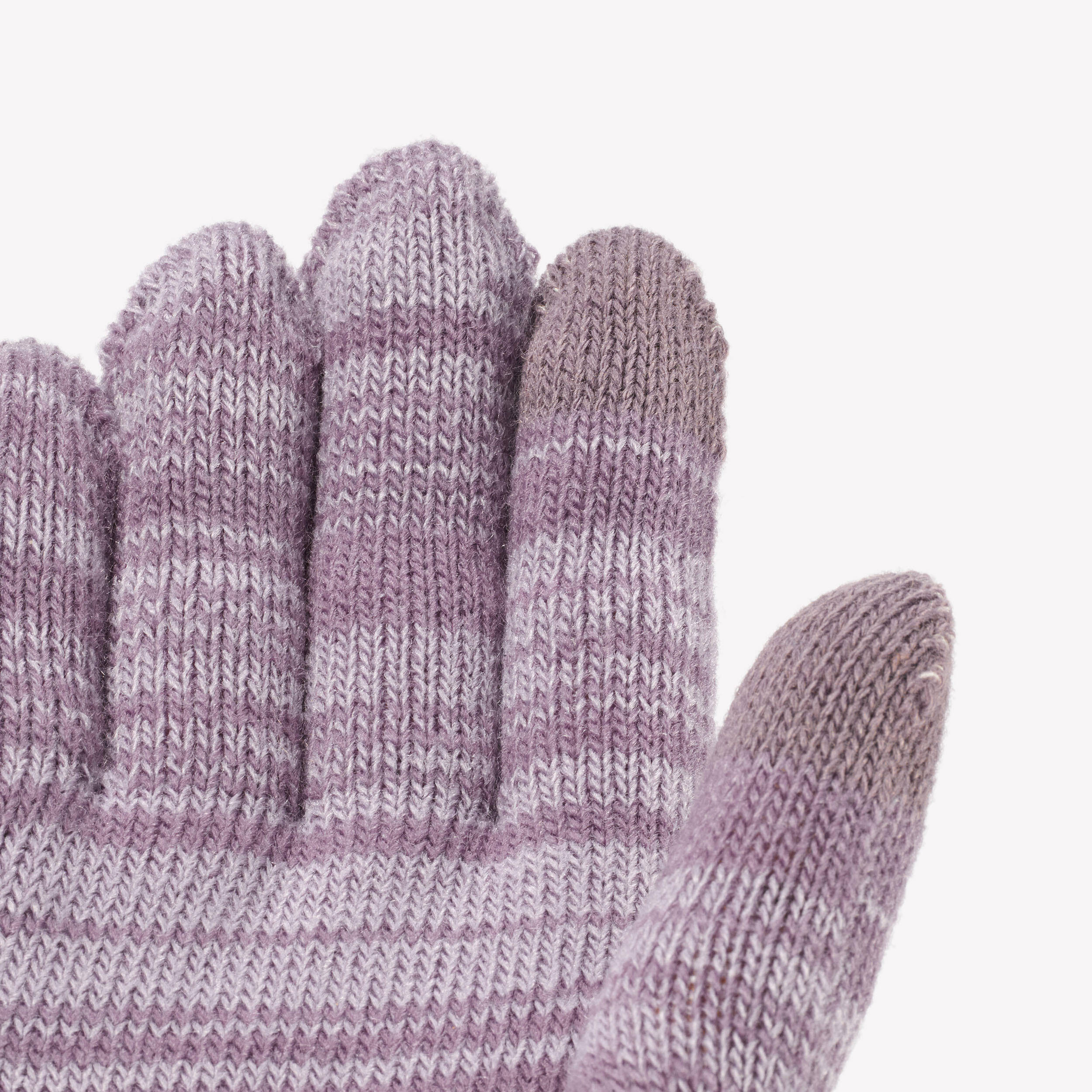 Kids’ tactile mesh gloves  4-14 years HIKE100 - Purple -  3