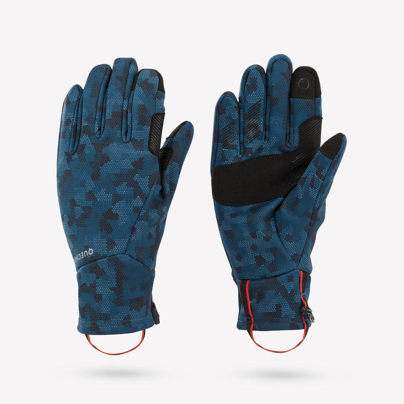 Gants tactiles et stretch enfant 6-14 ans, HIKE500 bleu