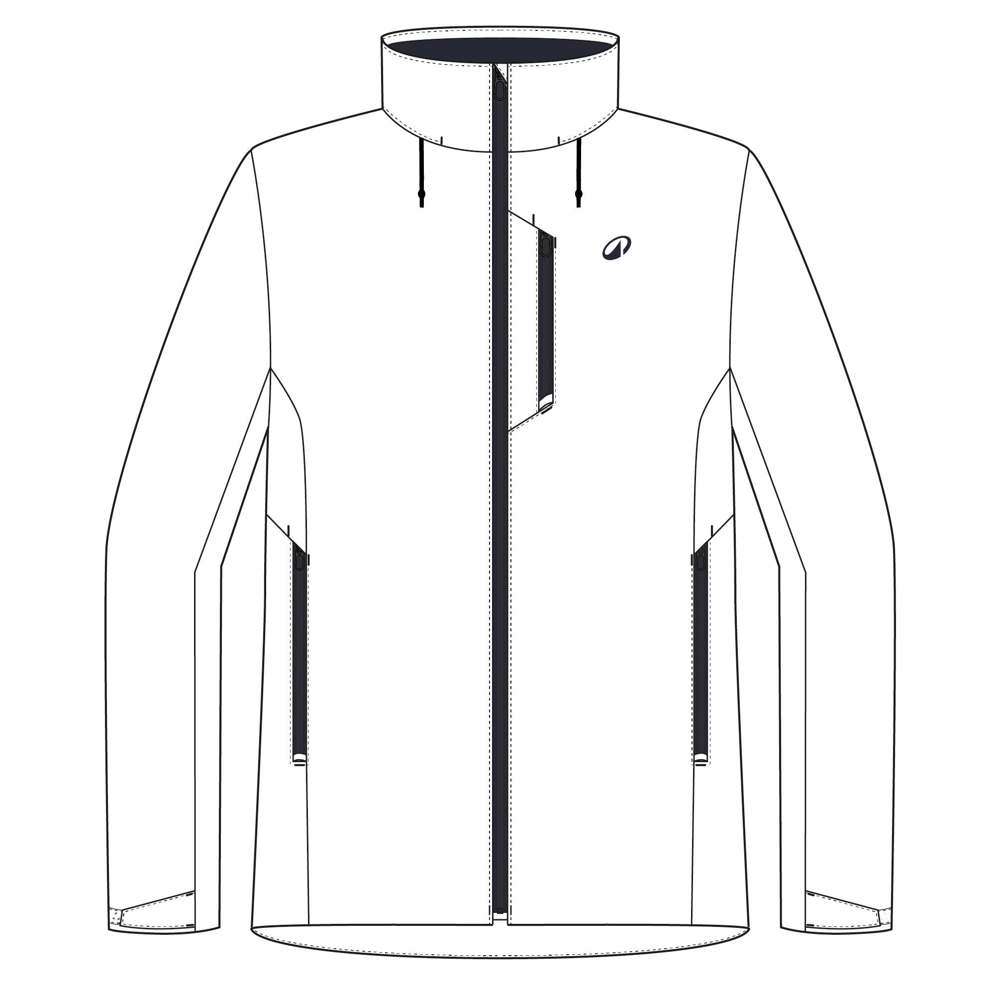 Veste imperméable coupe-vent de voile femme sailing 500 blanche 12/17