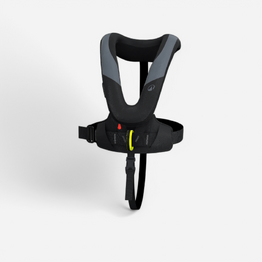 Gilet de sauvetage autogonflant avec harnais bateau Adulte LJ150N + harnais gris