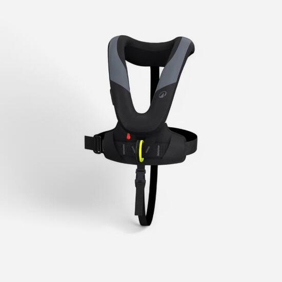 Gilet de sauvetage autogonflant avec harnais bateau Adulte LJ150N + harnais gris