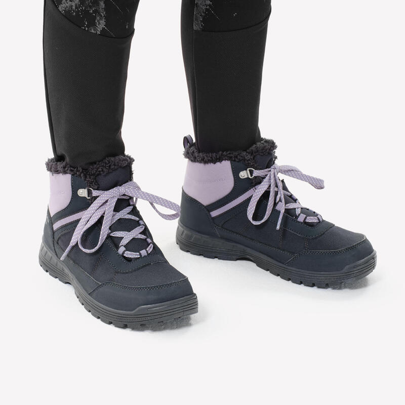 Çocuk Su Geçirmez Outdoor Kar Botu - Mor / Gri - 35 / 38 - SH100