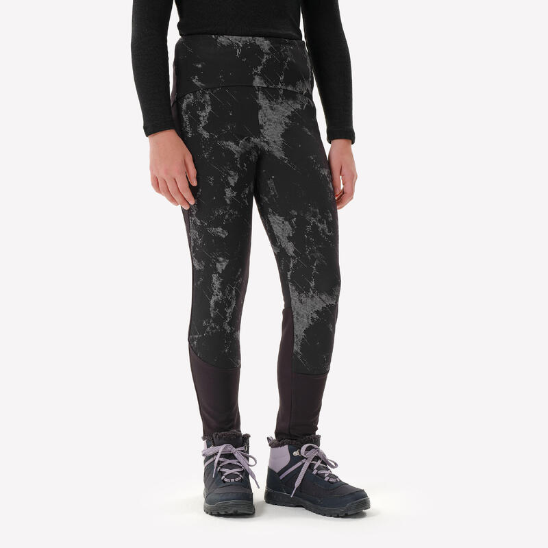 LEGGING CHAUD DE RANDONNÉE - SH100 - ENFANT 7 - 15 ANS