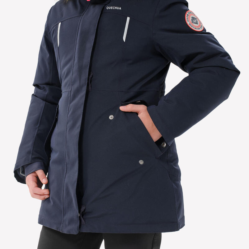 Parka chaude et imperméable de randonnée fille 7-15 ans, NH900 bleu