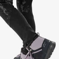 Girls’ warm, hiking leggings, 7-15 years, NH100 - Black