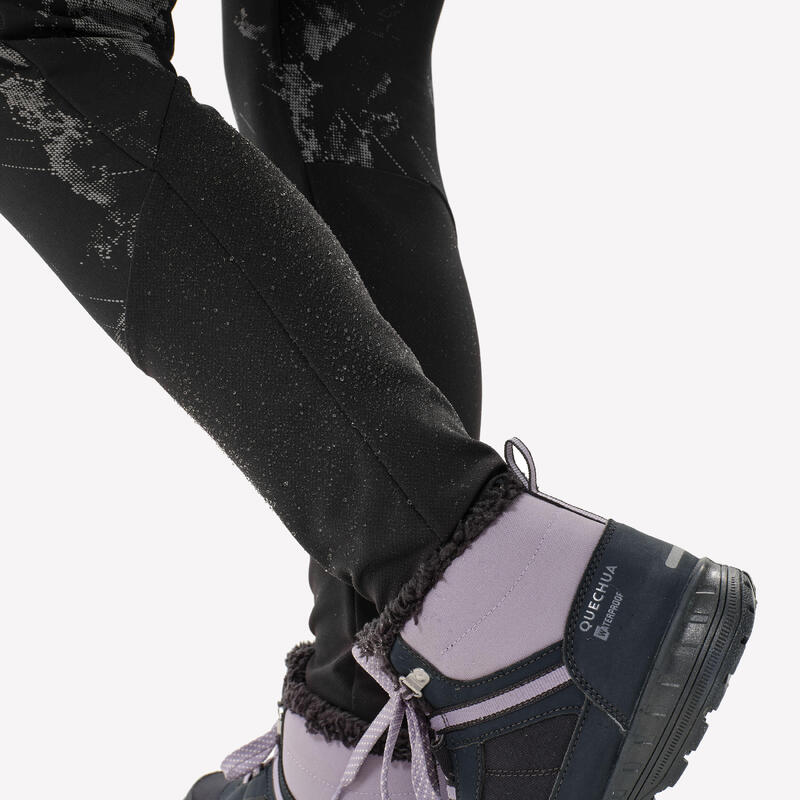 Legging chaud de randonnée fille 7-15 ans, NH100 noir
