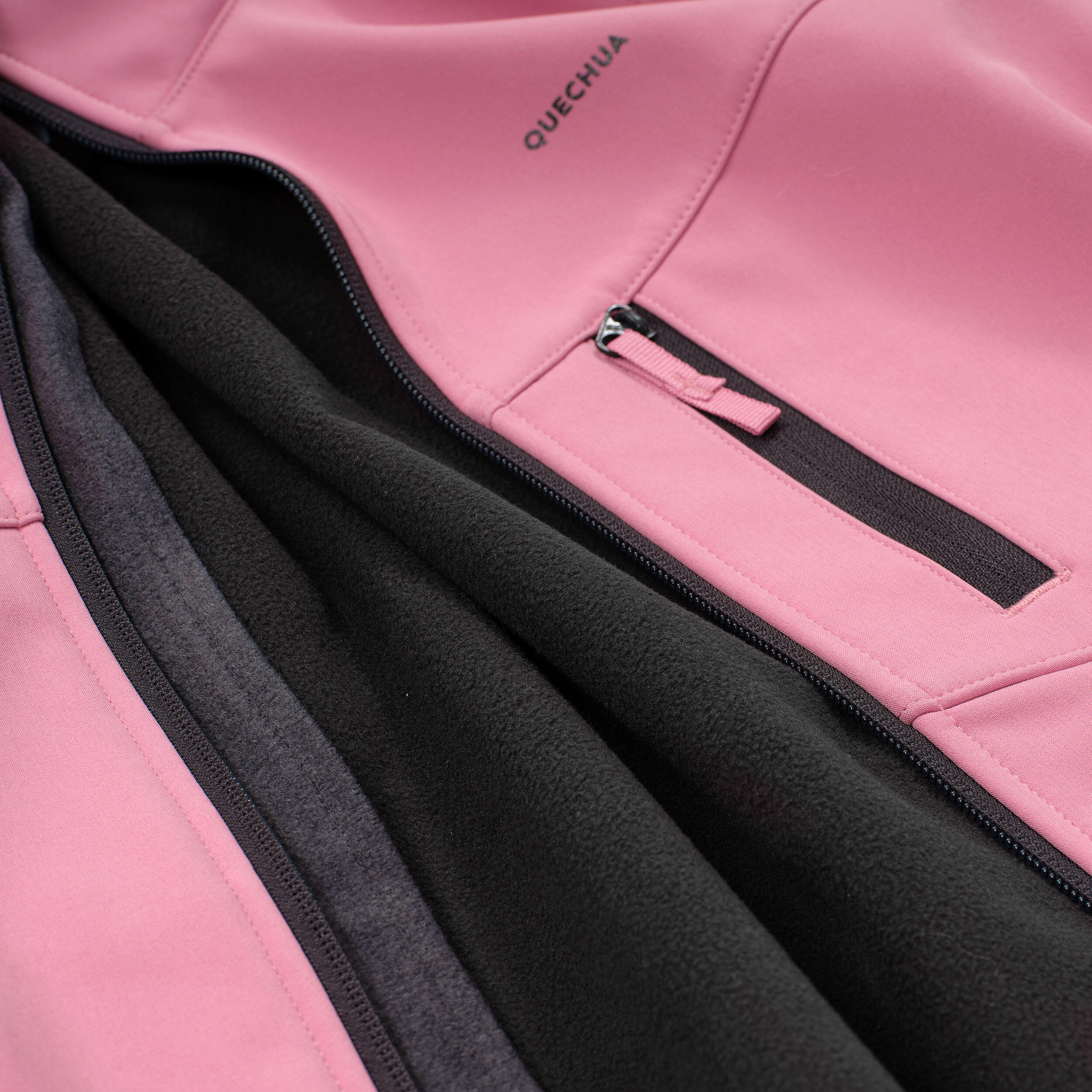 Softshelljacke Wandern Kinder 7-15 Jahre, MH900, Rosa 10/10