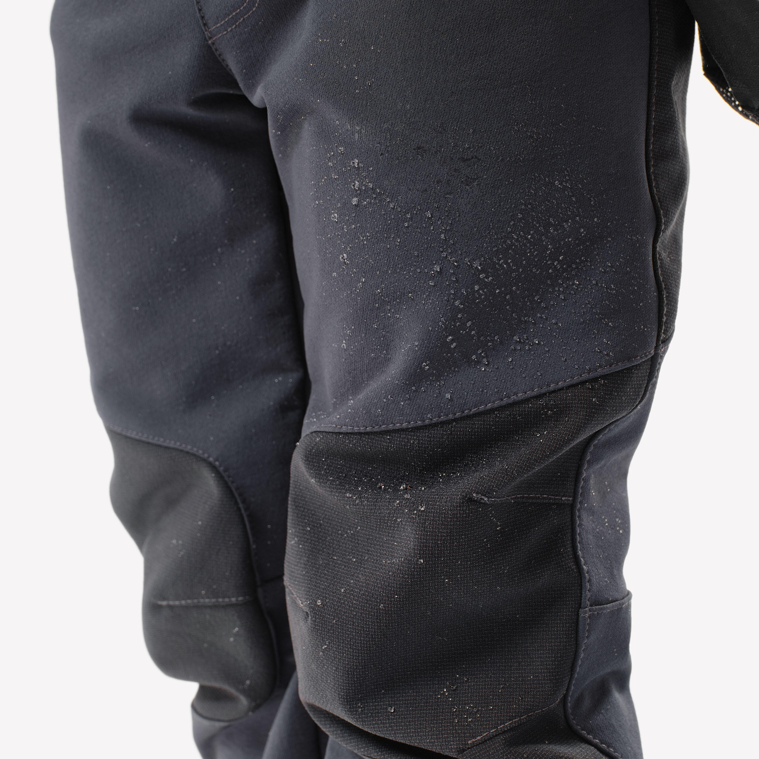 Pantaloni softshell montagna bambino MH550 grigio scuro 3/12