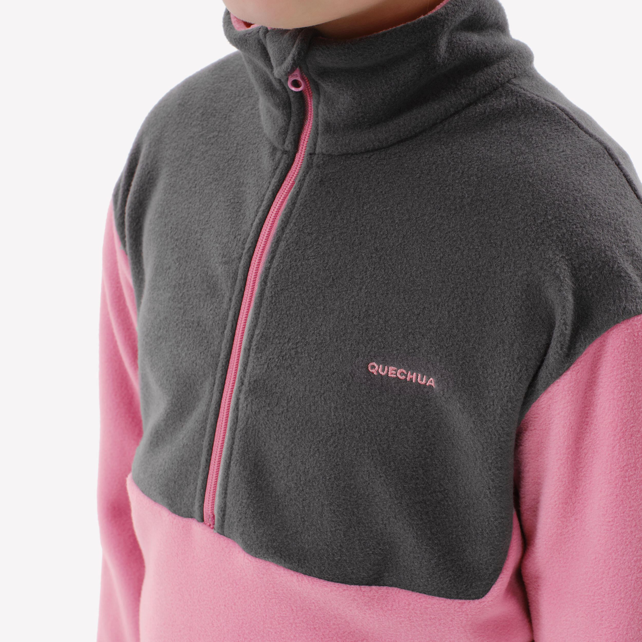 Fleecepullover Kinder Jungen 1/2 Reissverschluss Wandern - MH100 TW 5/5