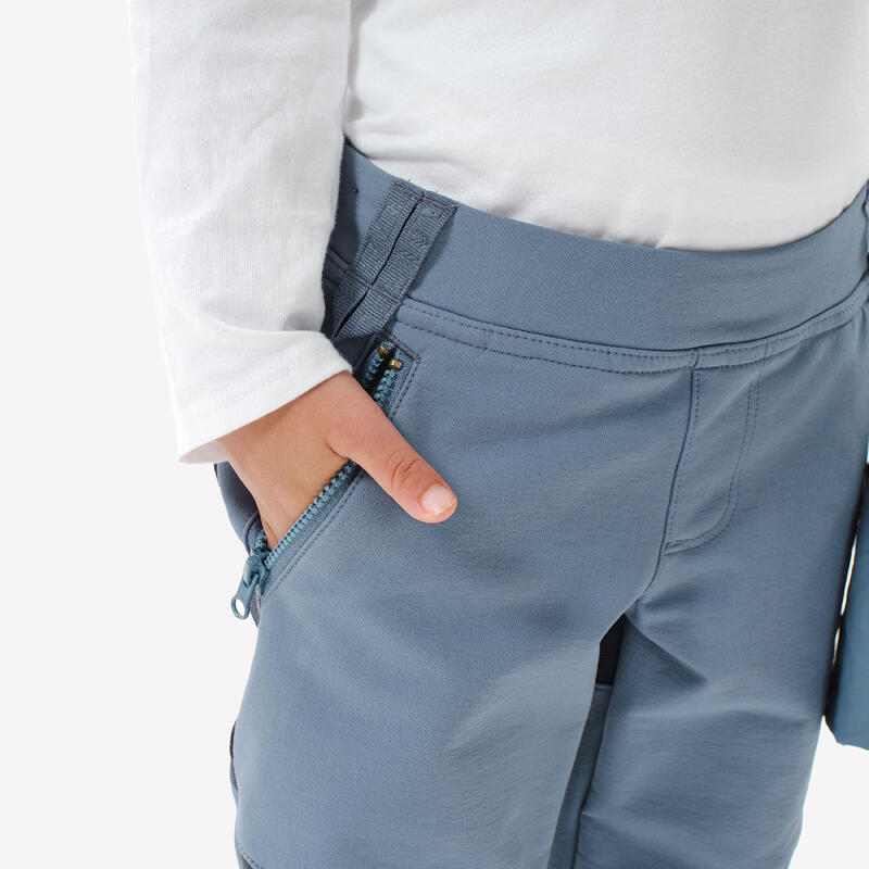 Pantalon Softshell Drumeție MH900 Albastru Copii 2-6 ani