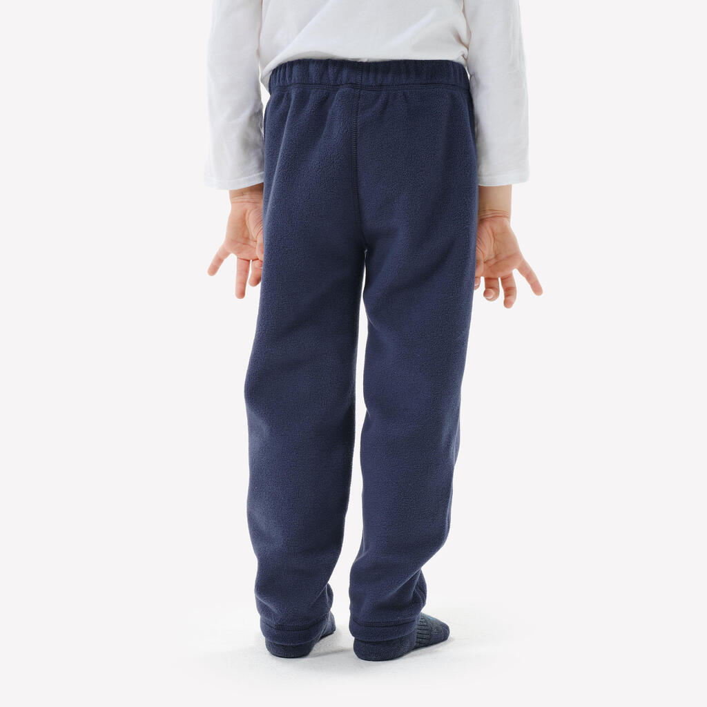 Pantalón polar senderismo - MH100 azul marino - niños 2 - 6 años 