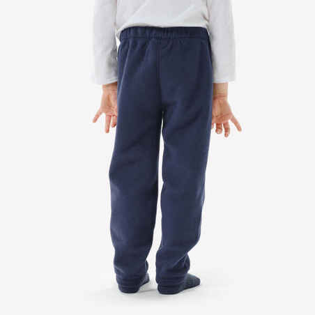 Kids' 2-6 Years Hiking Fleece Trousers MH100 - Navy blue
