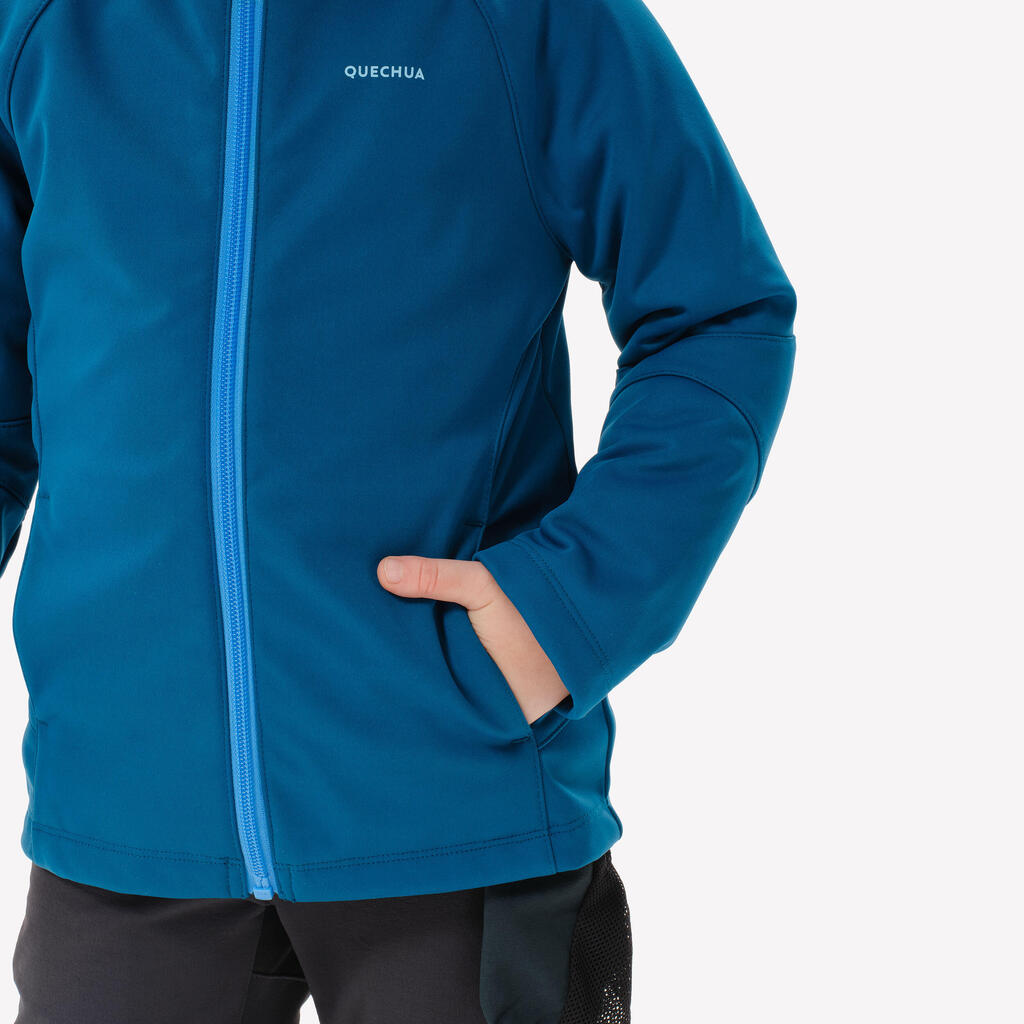 Kids’ Softshell Hiking Jacket MH900 2-6 Years - Blue