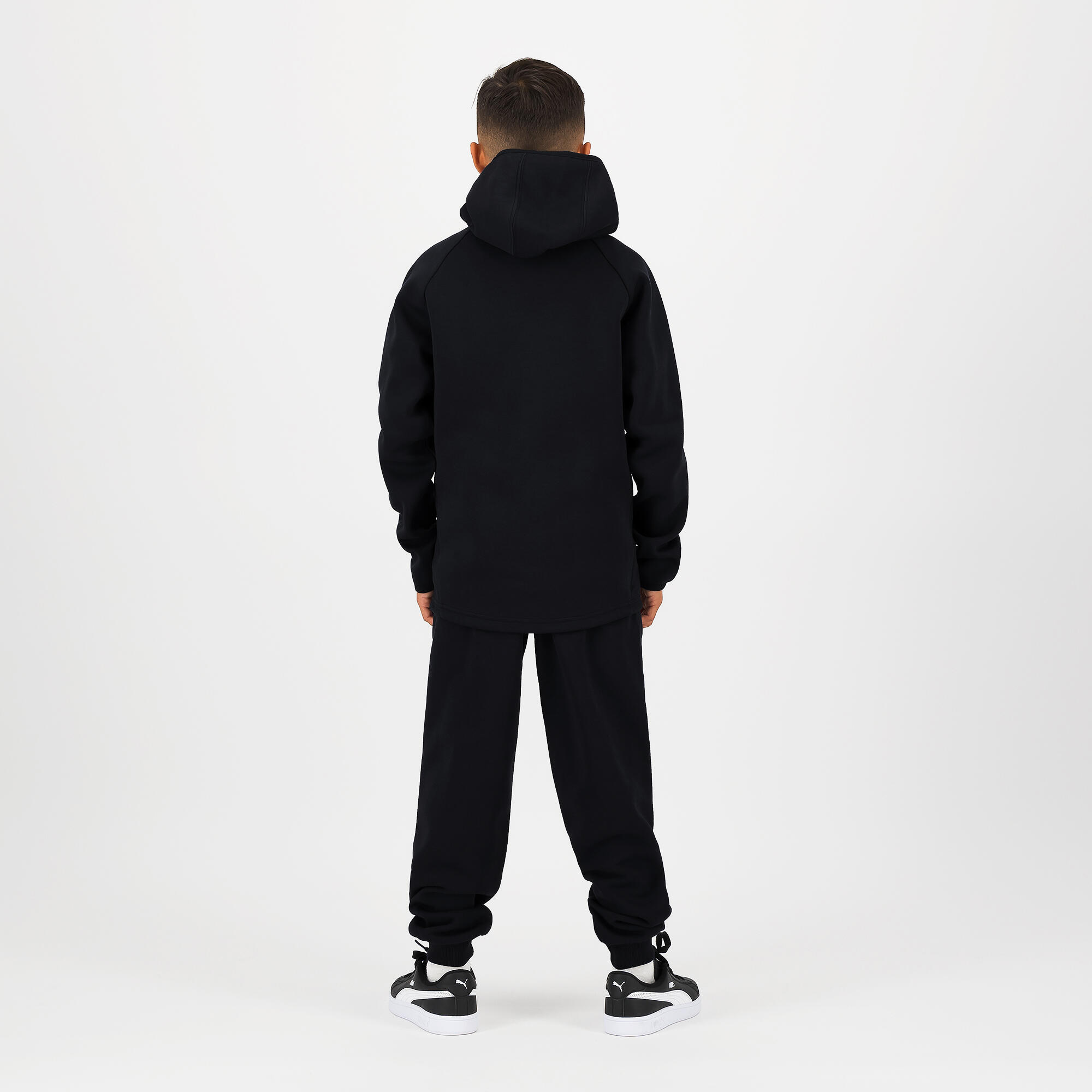 Felpa Puma bambino ginnastica con cappuccio e zip pesante nera 2/5