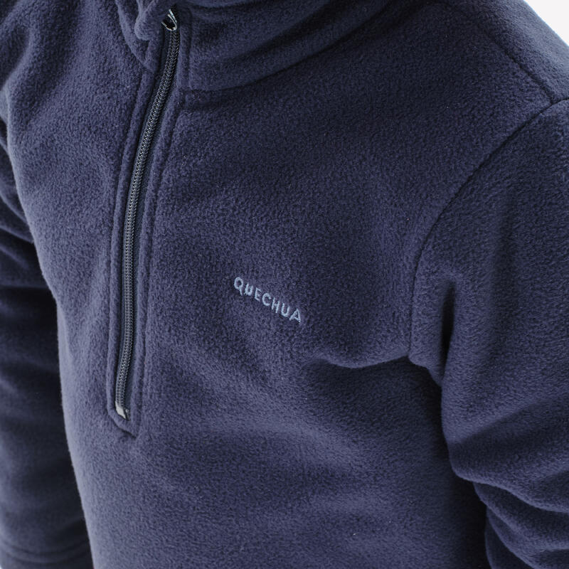Polaire de randonnée enfant 2-6 ans, MH100 demi zip bleu