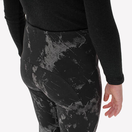 Легінси дитячі SH100 для туризму для 7-15 років чорні 