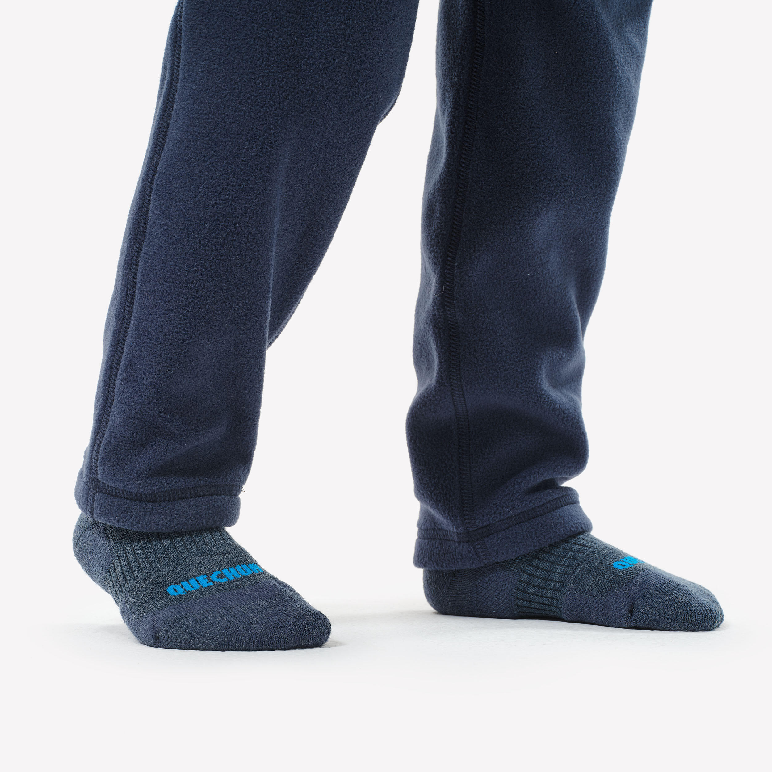 Fleece wandelbroek MH100 voor kinderen marineblauw 5/6