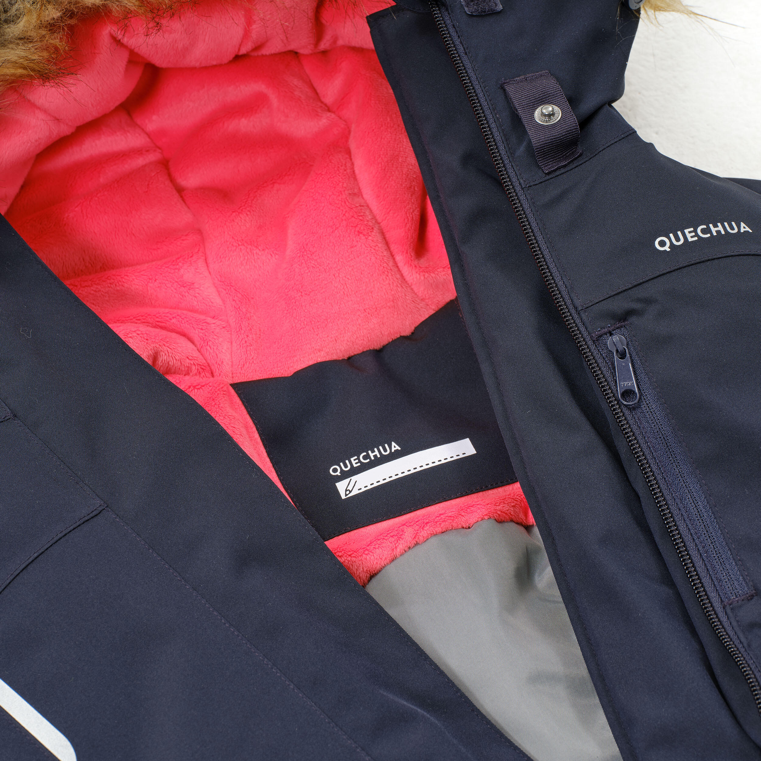 Parka Kinder Mädchen Gr. 122–170 warm wasserdicht Wandern - NH900 blau 15/15