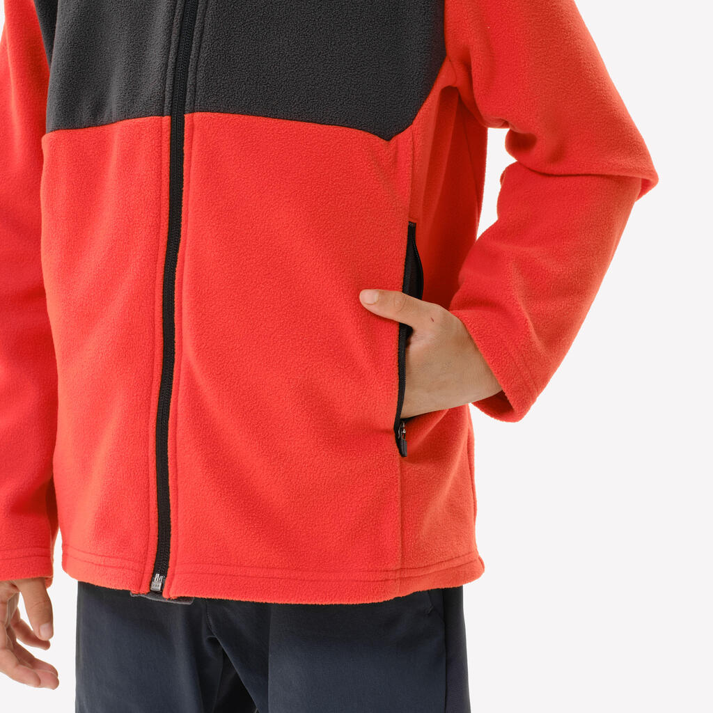 Veste polaire de randonnée enfant 7-15 ans, MH500 zip bleu ciel