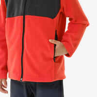 Kids’ hiking fleece jacket - 7-15 years - MH500 Zip - Red