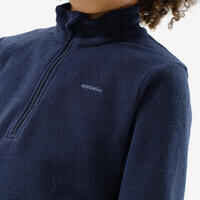 Kids’ Hiking Fleece Jacket MH100 - 7-15 years - Half Zip - Blue