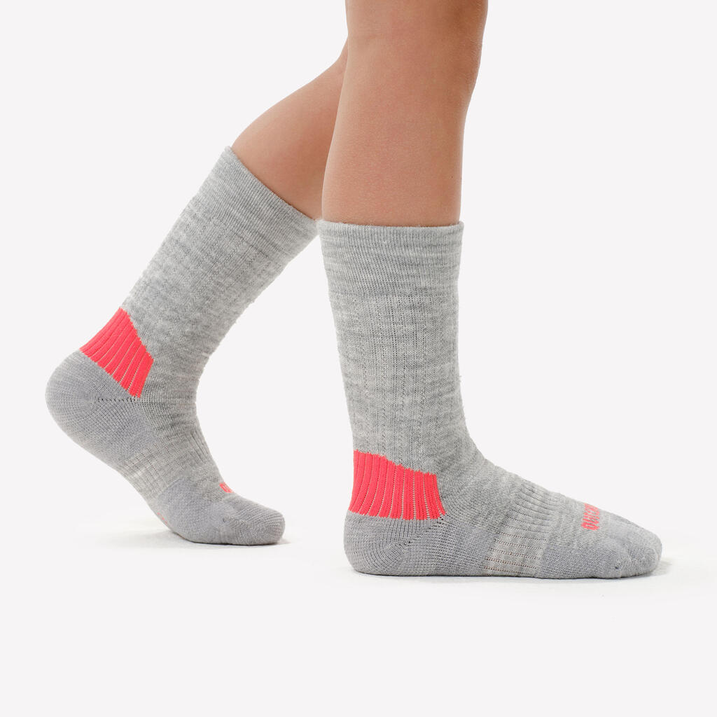 Calcetas cálidas de senderismo - SH100 MID - Niños X2 pares 