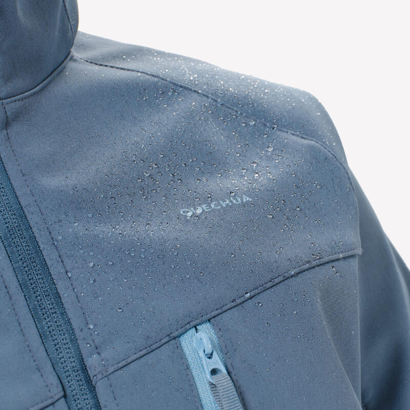 Geacă Softshell Drumeție la munte MH900 Albastru Copii 7-15 ani