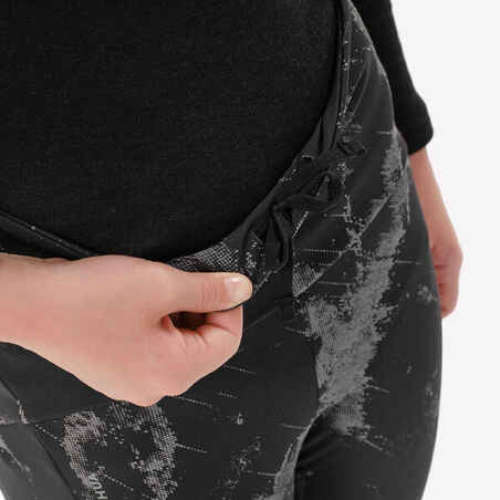 Girls’ warm, hiking leggings, 7-15 years, NH100 - Black