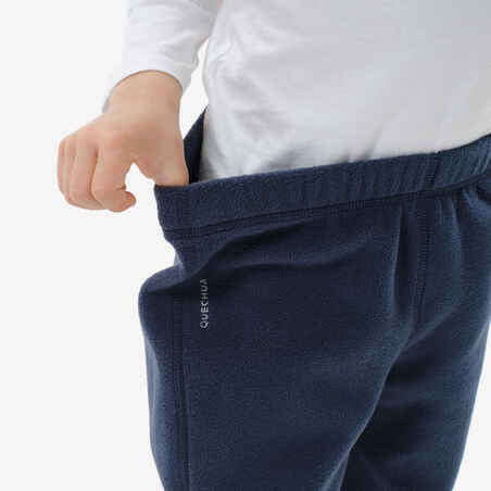 Kids' 2-6 Years Hiking Fleece Trousers MH100 - Navy blue