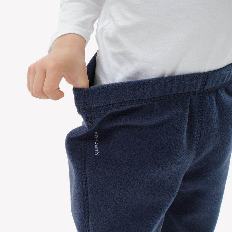 Pantalon polaire de randonnée enfant 2-6 ans, MH100 bleu marine