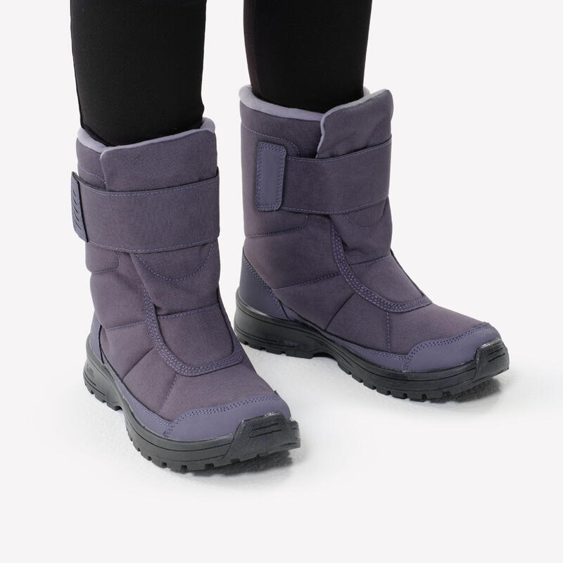 Çocuk Cırt Cırtlı Outdoor Kar Botu - Su Geçirmez - Mor - SH100