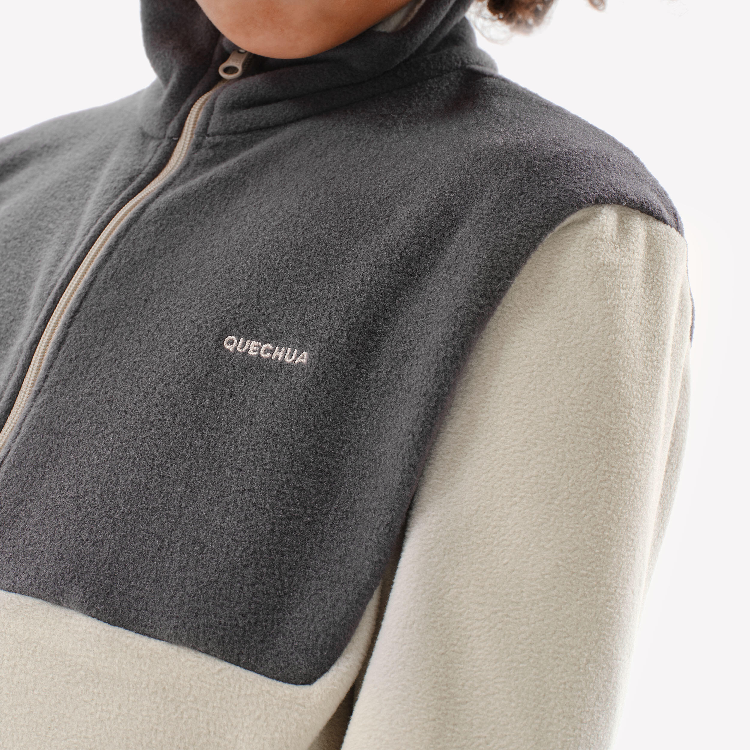 Kids’ 1/2 Zip Fleece Hiking Sweatshirt - MH 500 Ages 7-15 - QUECHUA