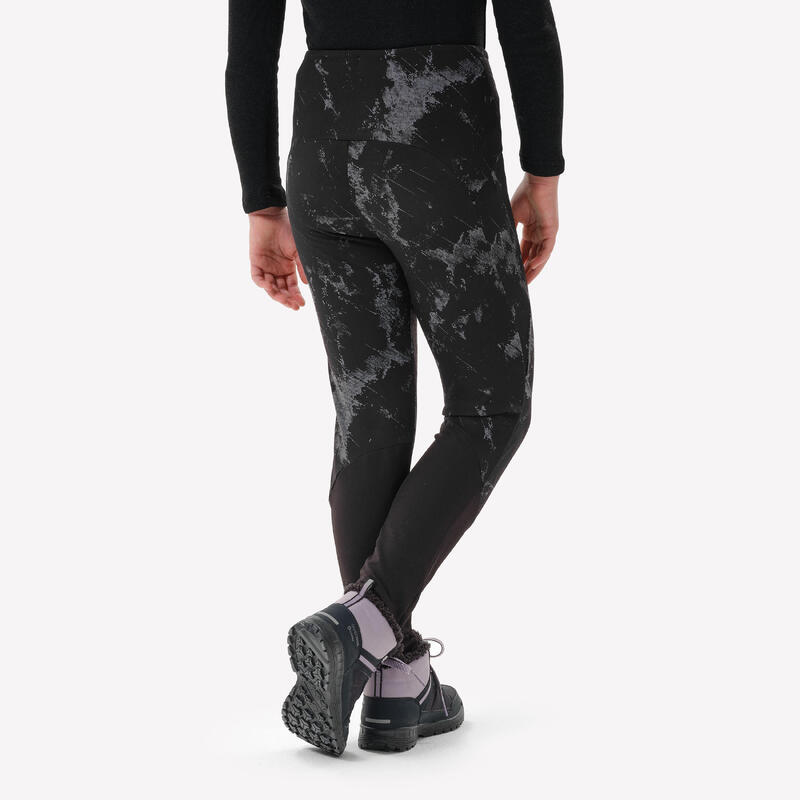 Legging chaud de randonnée fille 7-15 ans, NH100 noir