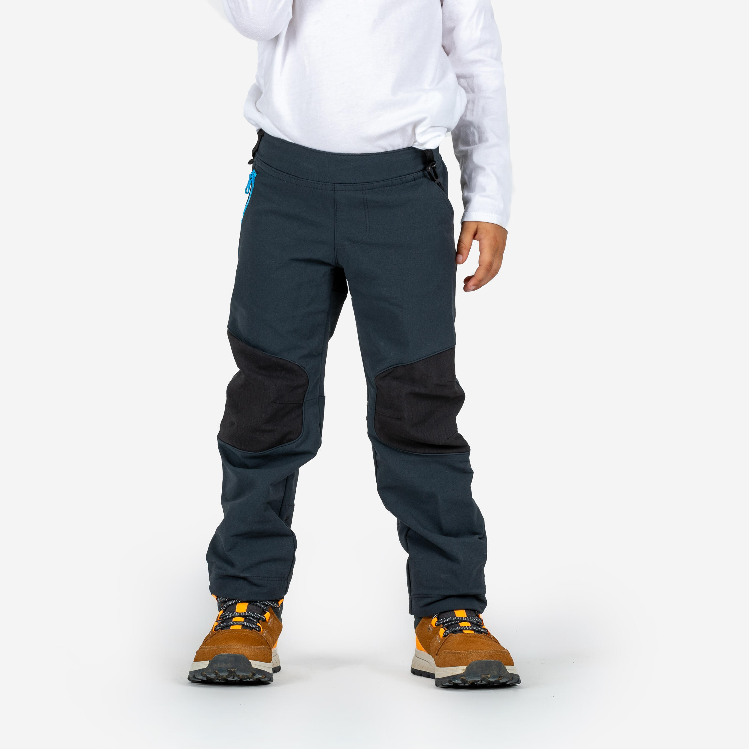Spodnie turystyczne softshell dla dzieci Quechua MH550