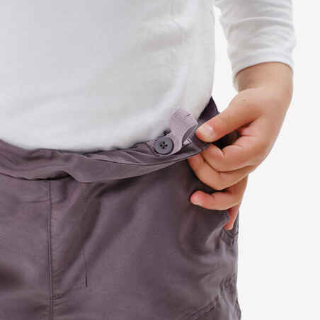 CHILDREN'S WARM WATER REPELLENT HIKING TROUSERS - SH100 X-WARM - AGE 2-6