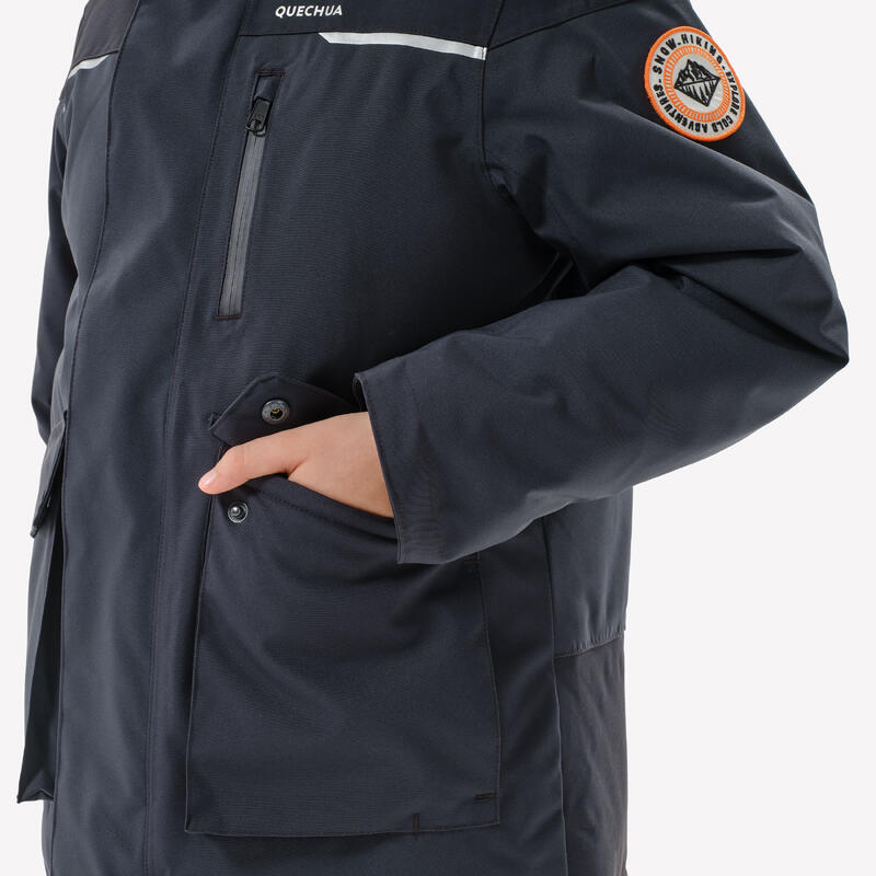 Geacă Parka iarnă -23°C băieți 7-15 ani, NH900 gri