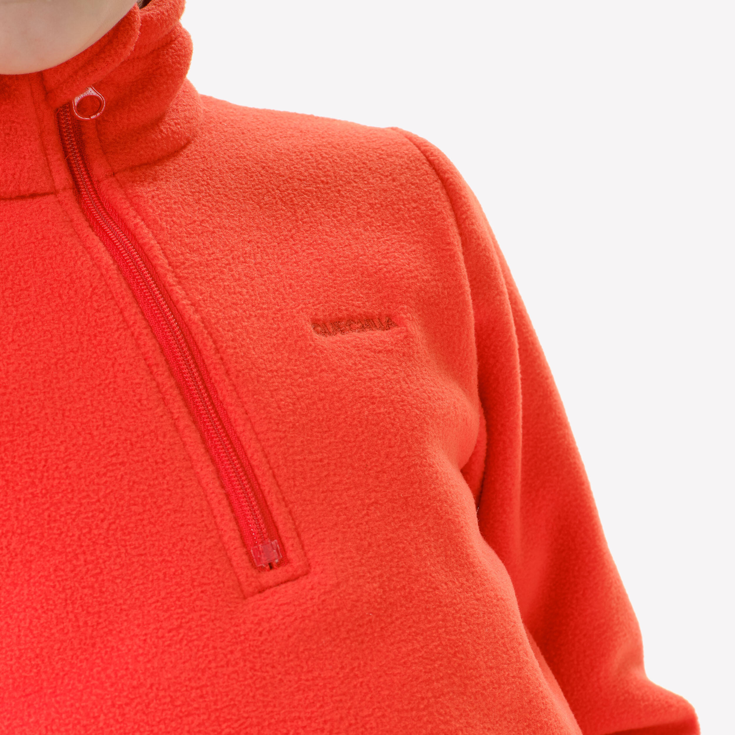 Sudadera de senderismo de forro polar roja para niños de 2 a 6 años MH100 12/22