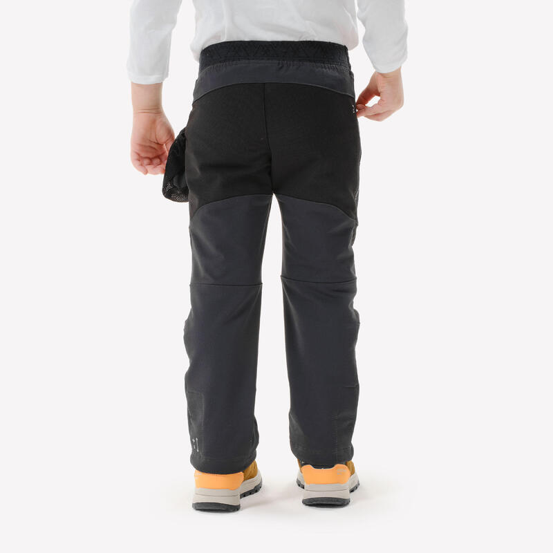 Spodnie turystyczne softshell dla dzieci Quechua MH550 