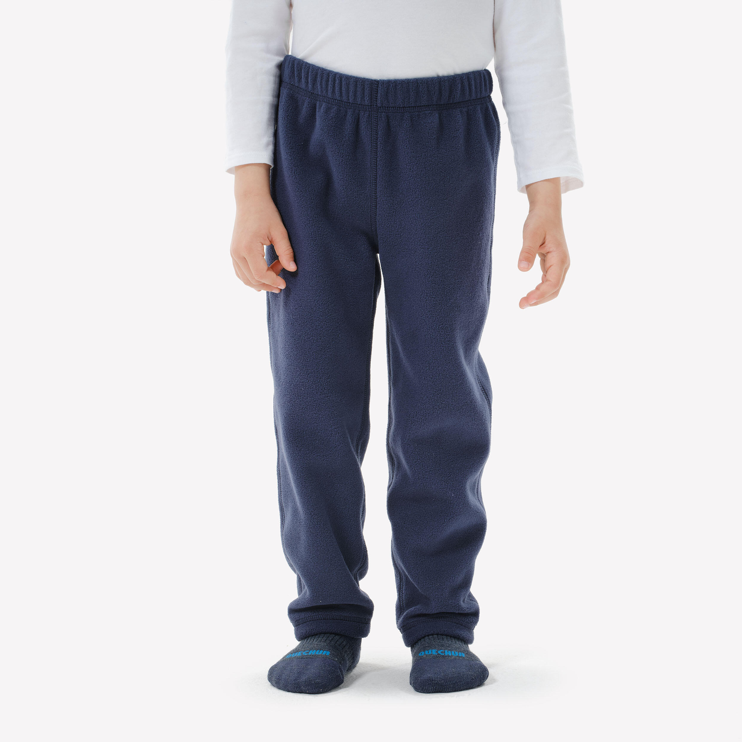Kids' Fleece Hiking Trousers MH100 2-6 Years - Navy Blue