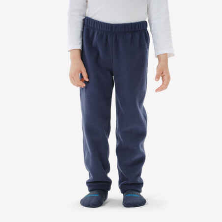 Kids' 2-6 Years Hiking Fleece Trousers MH100 - Navy blue