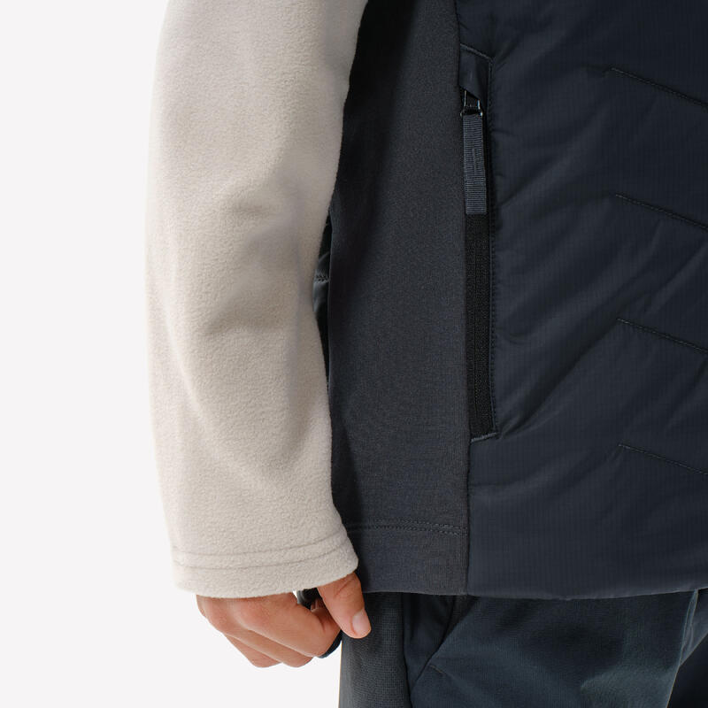 Gilet doudoune de randonnée enfant 7-15 ans, MH500 noir