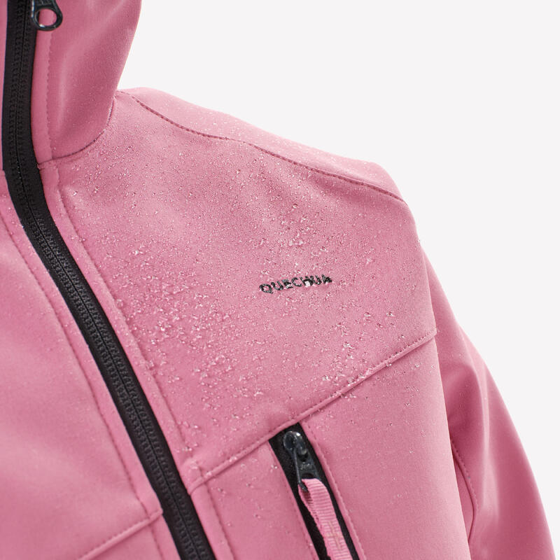 Geacă softshell de drumeție copii 7-15 ani, MH900 roz
