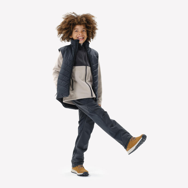 Gilet doudoune de randonnée enfant 7-15 ans, MH500 noir