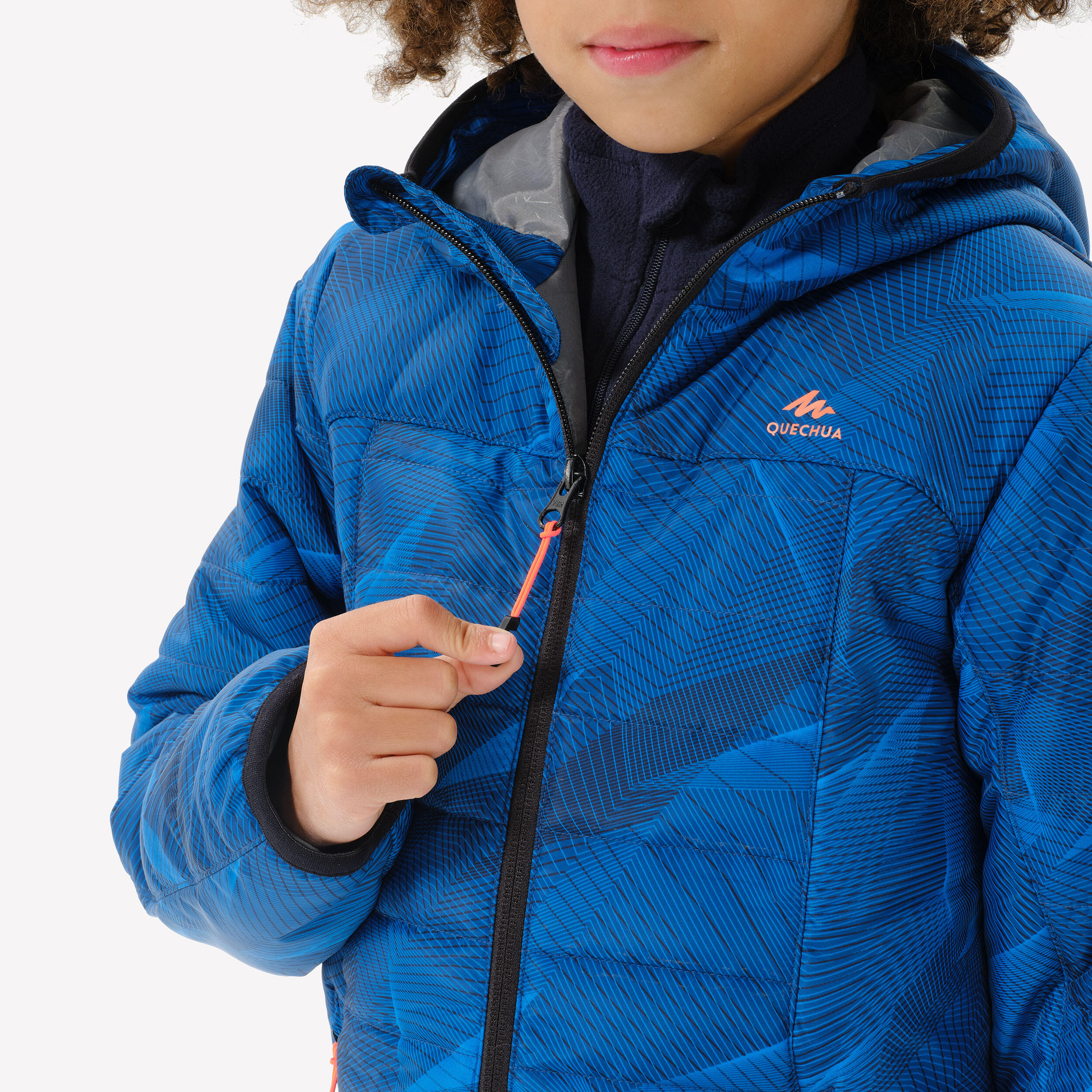 Kids' Padded Winter Jacket - MH 500 Blue - QUECHUA