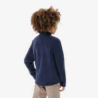 Kids’ Hiking Fleece Jacket MH100 - 7-15 years - Half Zip - Blue