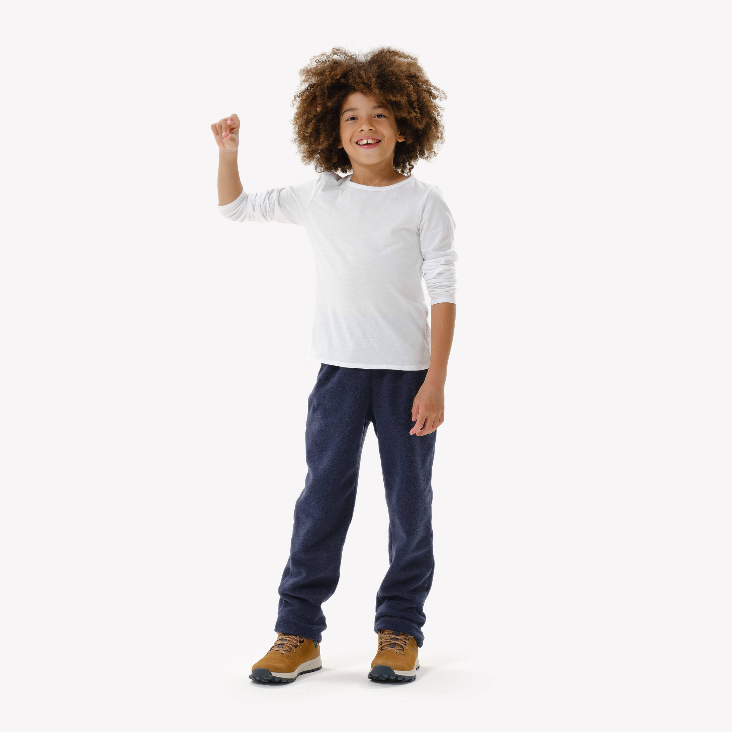 Pantalon polaire enfant 7-15 ans, MH100 bleu -  2